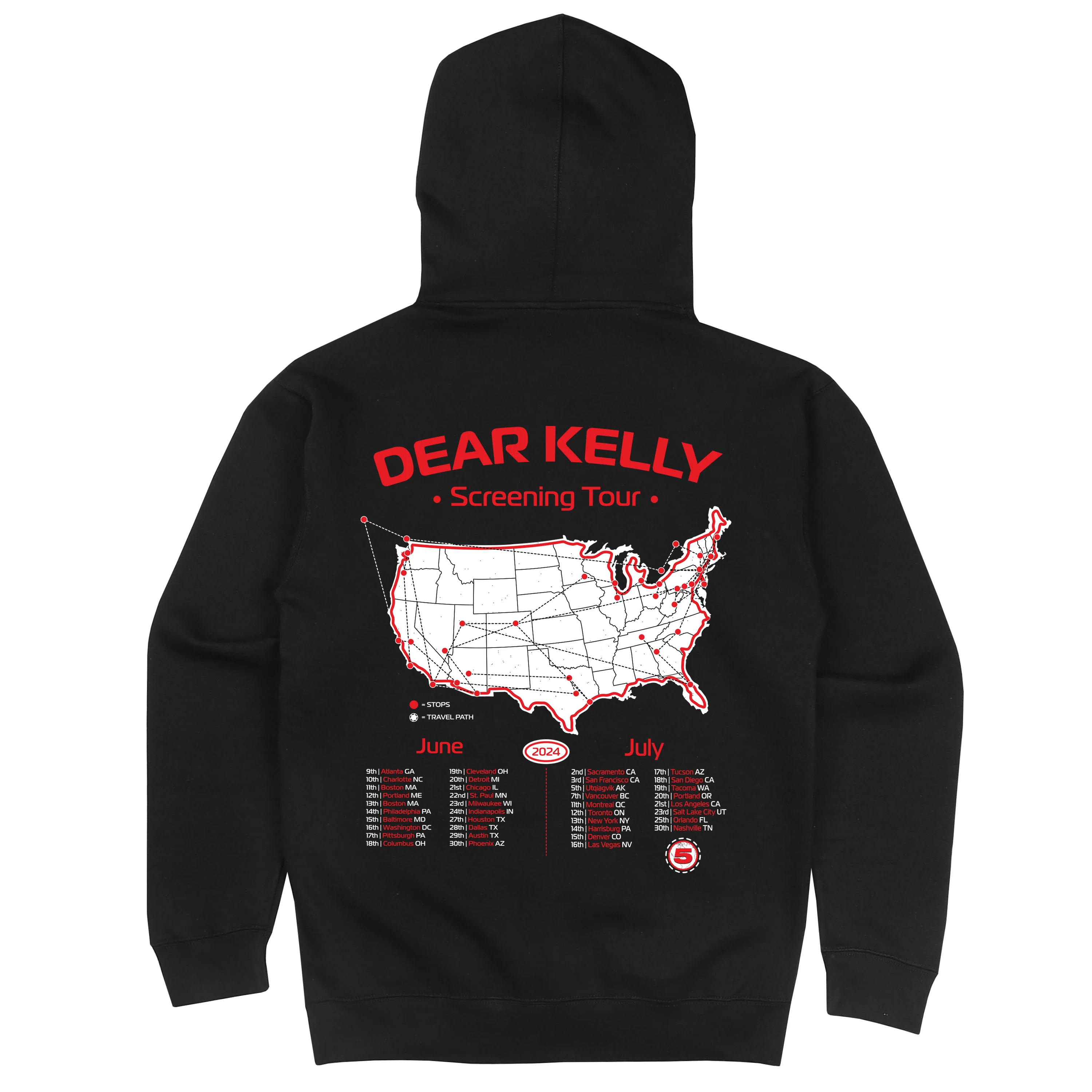DEAR KELLY | BLACK HOODIE - Image 3